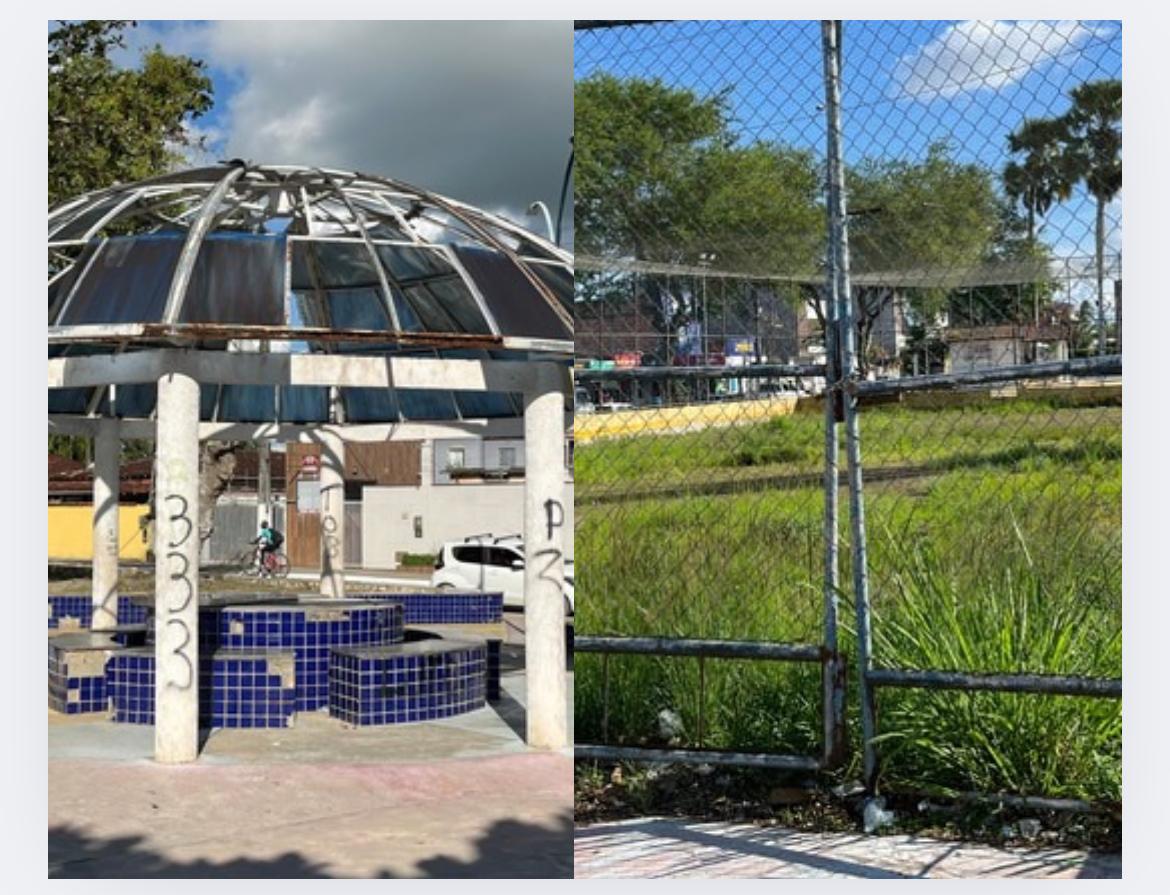 BERIMBAU: Praça das Palmeiras está em situação de abandono